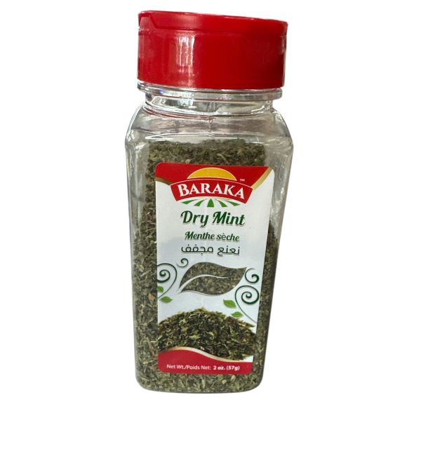 Baraka Dry Mint in Spice plastic tub 2 oz 