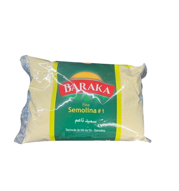 Baraka Fine Semolina # 1 Bag 2 Lbs 