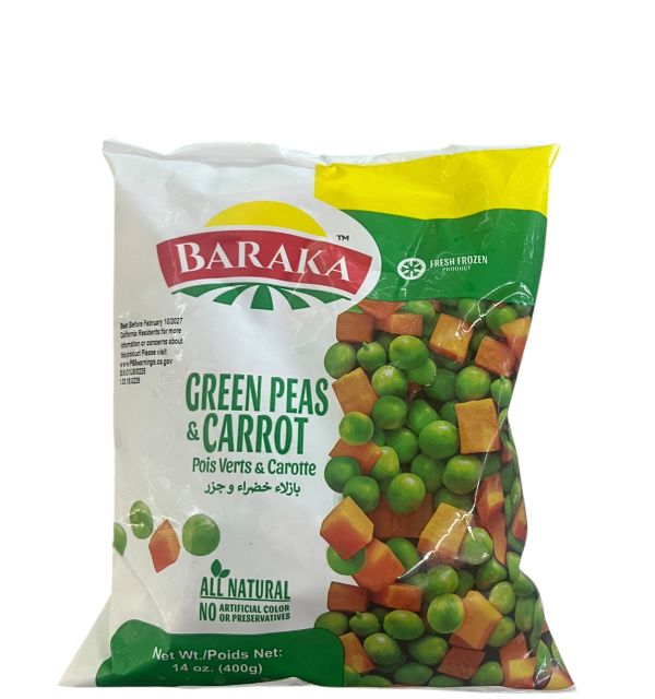 Baraka Frozen Peas & Carrots 400g 