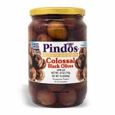 PINDOS COLOSSAL BLACK OLIVES 400 GR