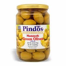 PINDOS MAMMOTH GREEN OLIVES  400 GR