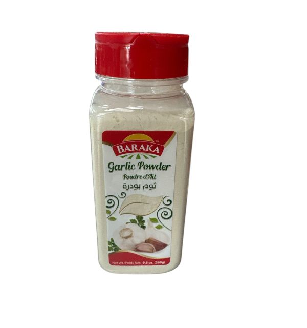 Baraka Garlic Powder in Spice plastic tub 9.5oz 