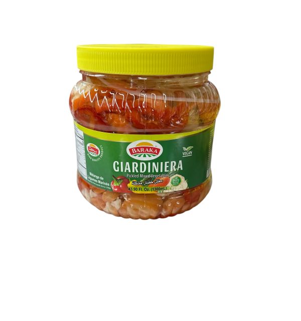 Baraka Giardiniera Mixed Pickles in plastic tub 1300 mL 