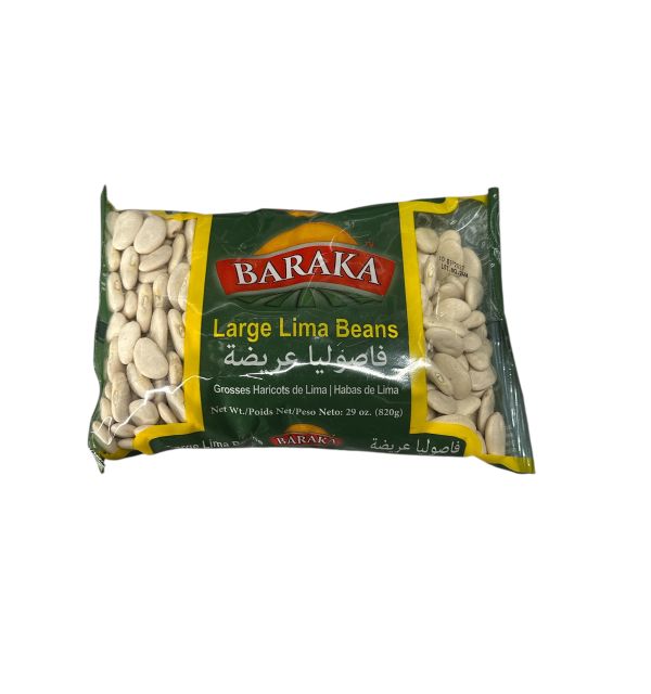 Baraka Large Lima Beans Packed in Bags 820g 