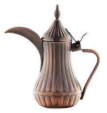 NOUR COFFEE KETTLE BRONZE W/ HANDLE (FLOWER DESIGN) 1.5 L