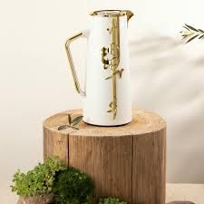 Liqaa  Vacuum Flask  Thermos Pearl White & Gold