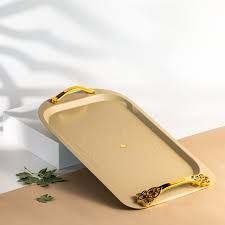 Naqsh - Serving Tray - Ivory & Gold