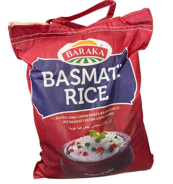 Baraka Rice Basmati Long Grain White Steam 10 Lbs * 4 