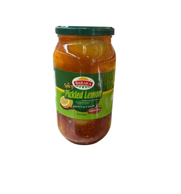 Baraka SPICY Pickled Lemon W/ Nigella seeds & Dried Safflower Egyptian Style 950mL 