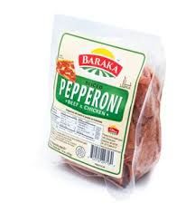 Baraka Sliced Pepperoni Beef & Chicken 1 Lb   x 8  Keep refrigerated: below 40°F 