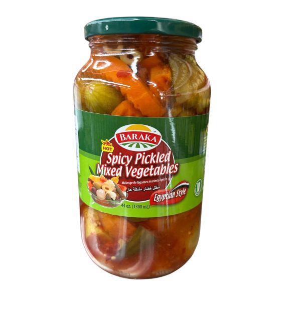 Baraka Spicy Pickled Mixed Vegetables Egyptian Style 1300g 