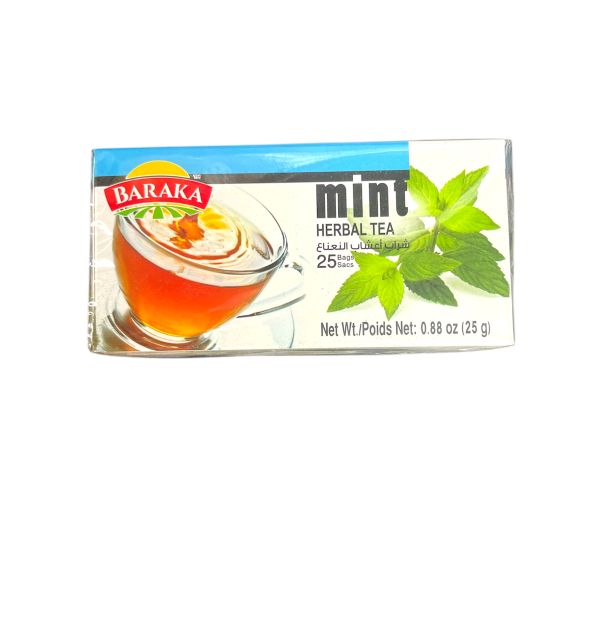 Baraka Tea Mint Herbal filter bags 25 Cts 