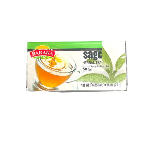 Baraka Tea Sage Herbal filter bags  25 Cts 