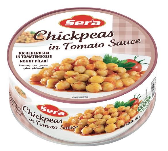 Sera (Ready To Eat) Chickpeas in Tomato Sauce w/fork 314 mL