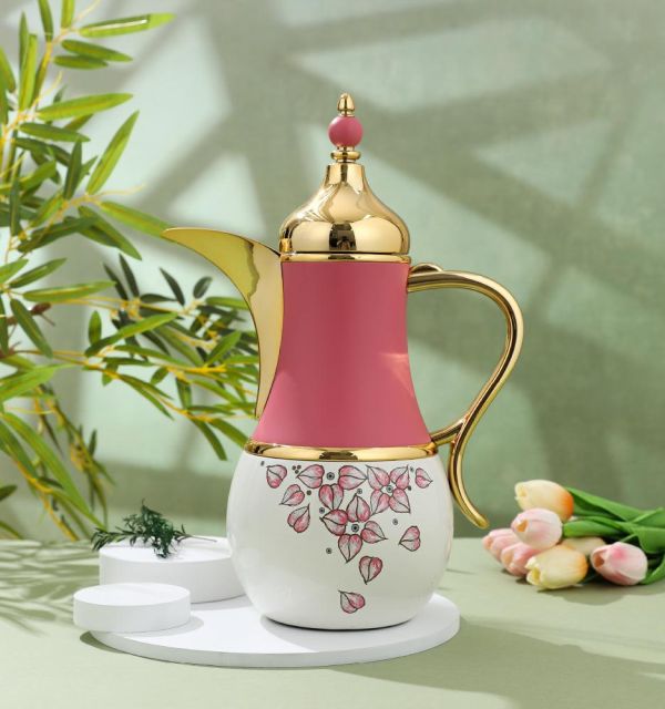 Khuzama - Vacuum Flask / Thermos - Pink & Gold