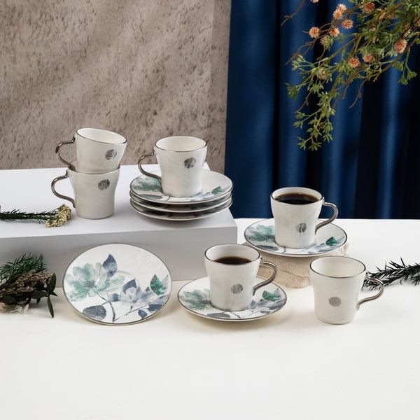 Marisella - Tea Set (13-Pc) - Blue & Silver