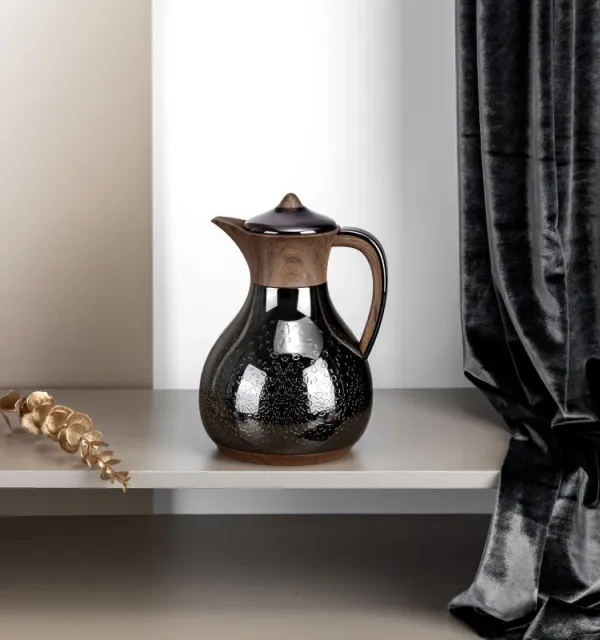 Nourhan - Vacuum Flask/Thermos - Black Walnut