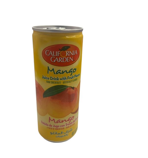 California Garden Mango Juice w/ Pieces Tin  240 mL 