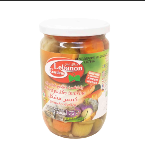 LEBANON GARDENS PICKLED DICED MIXED VEGETABLES 600GR