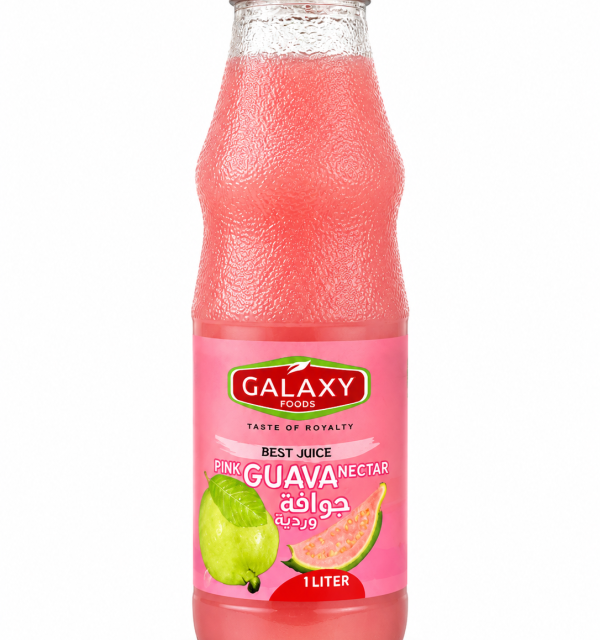 GALAXY PINK GUAVA NECTAR JUICE  1LT GLASS