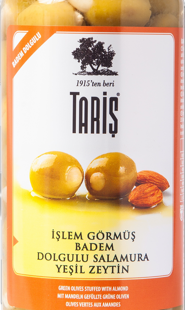 TARIS GREEN OLIVES WITH ALMOND 500G