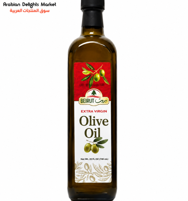 BEIRUT OLIVE OIL EVOO 740 ML GLASS BOTTLE 