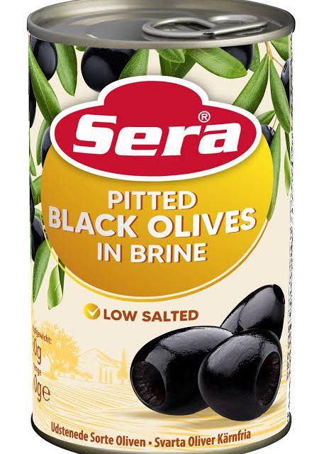 SERA PITTED BLACK OLIVES 360G